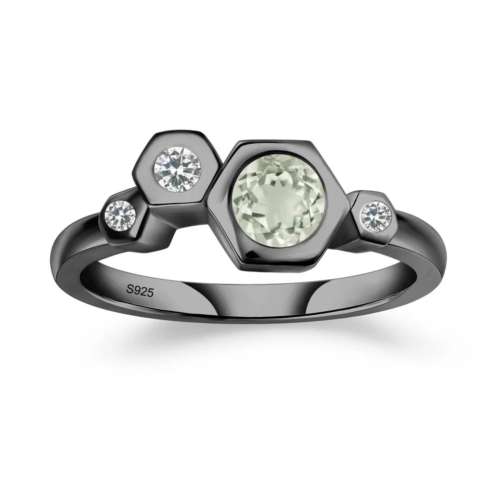 Green Amethyst Constellation Engagement Ring - Image 2