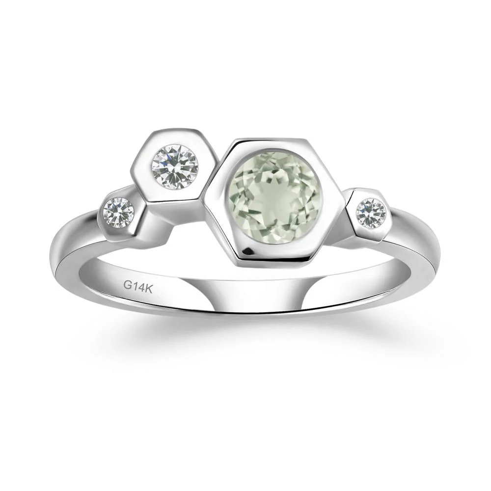 Green Amethyst Constellation Engagement Ring - Image 3