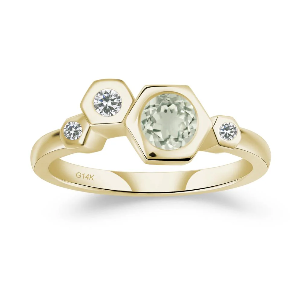 Green Amethyst Constellation Engagement Ring - Image 4