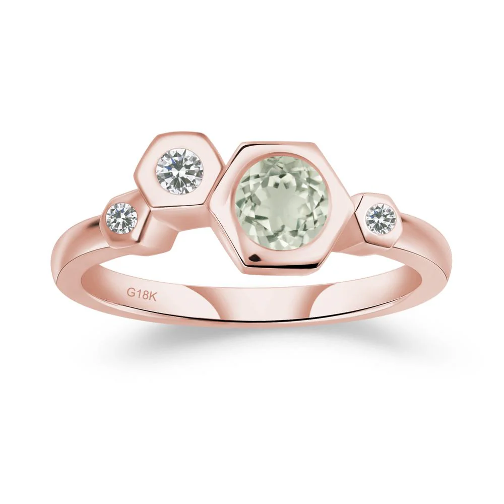 Green Amethyst Constellation Engagement Ring - Image 8