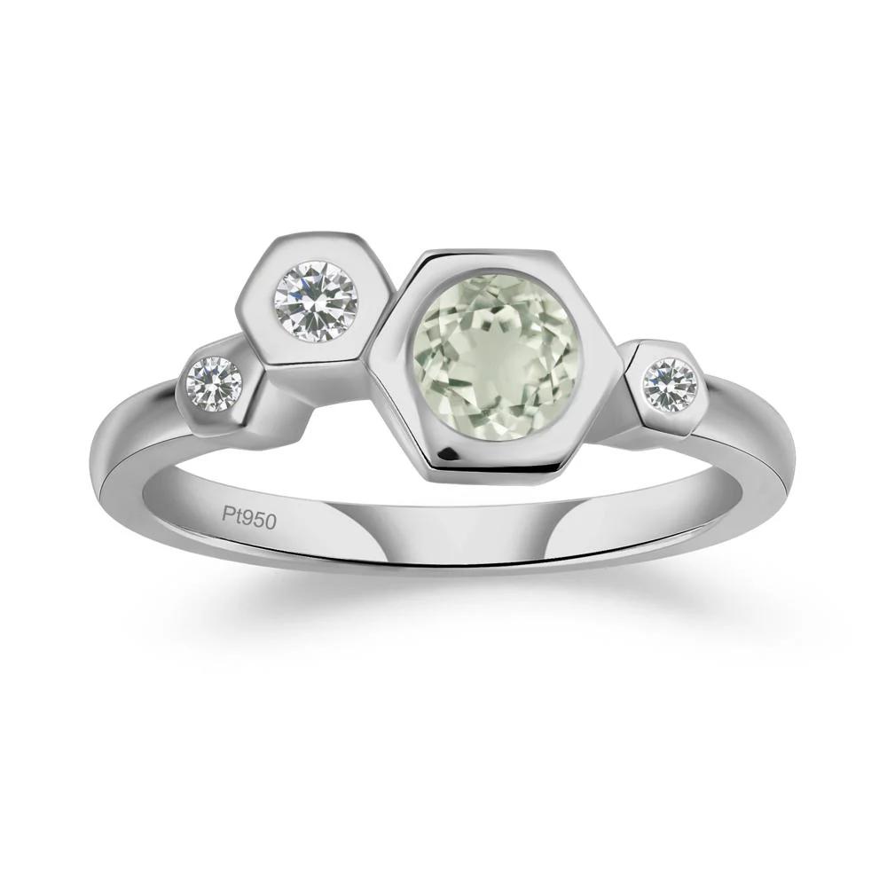 Green Amethyst Constellation Engagement Ring - Image 9