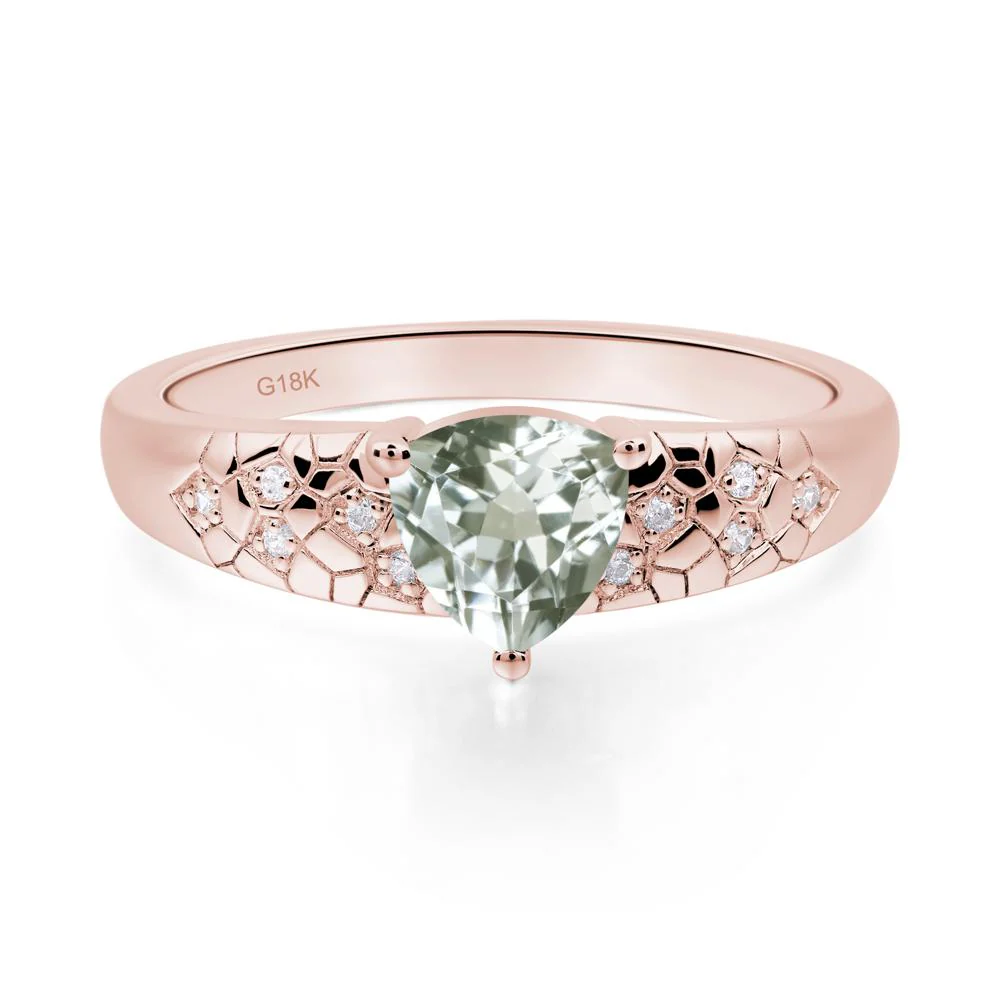 Green Amethyst Cracked Ring - Image 2