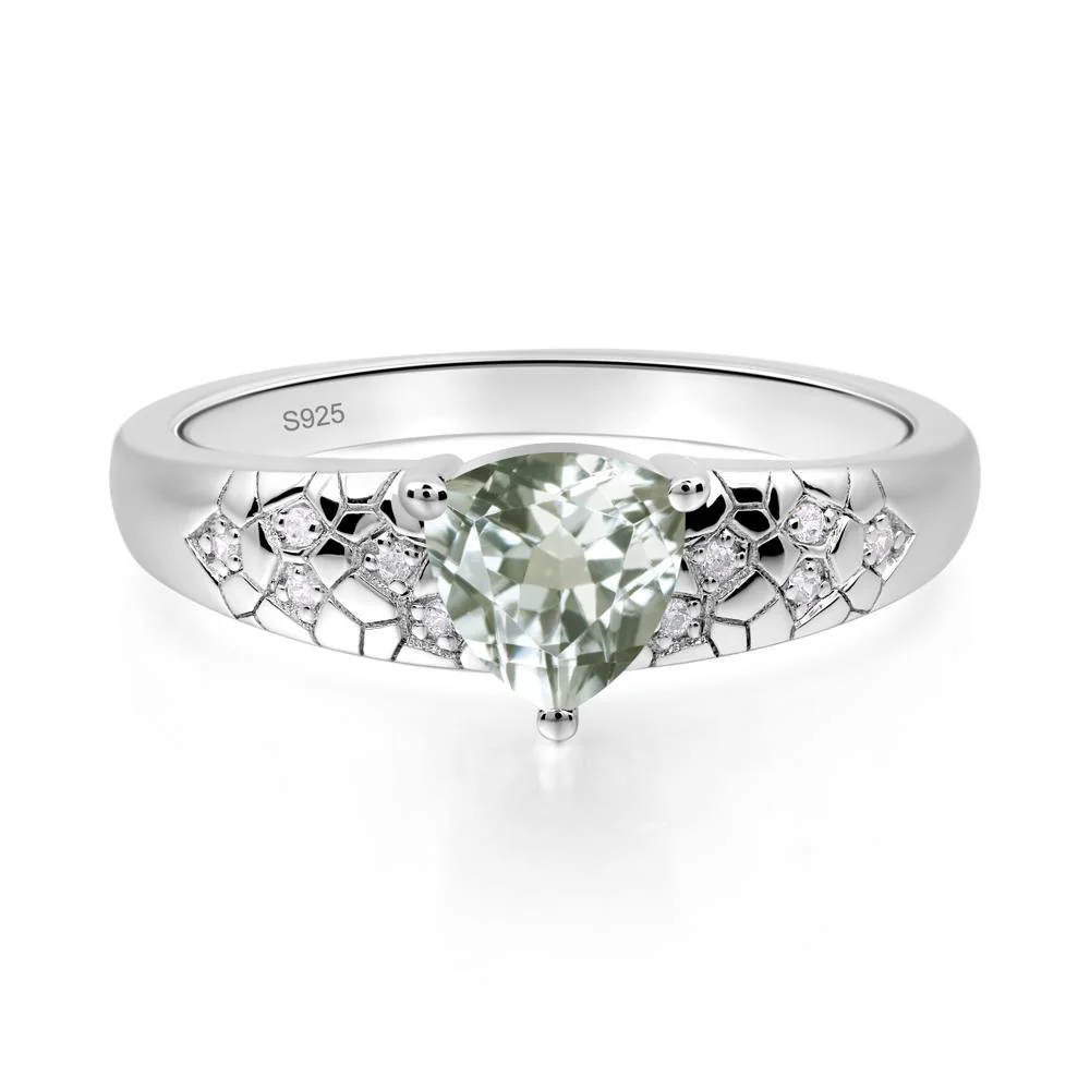 Green Amethyst Cracked Ring - Image 3