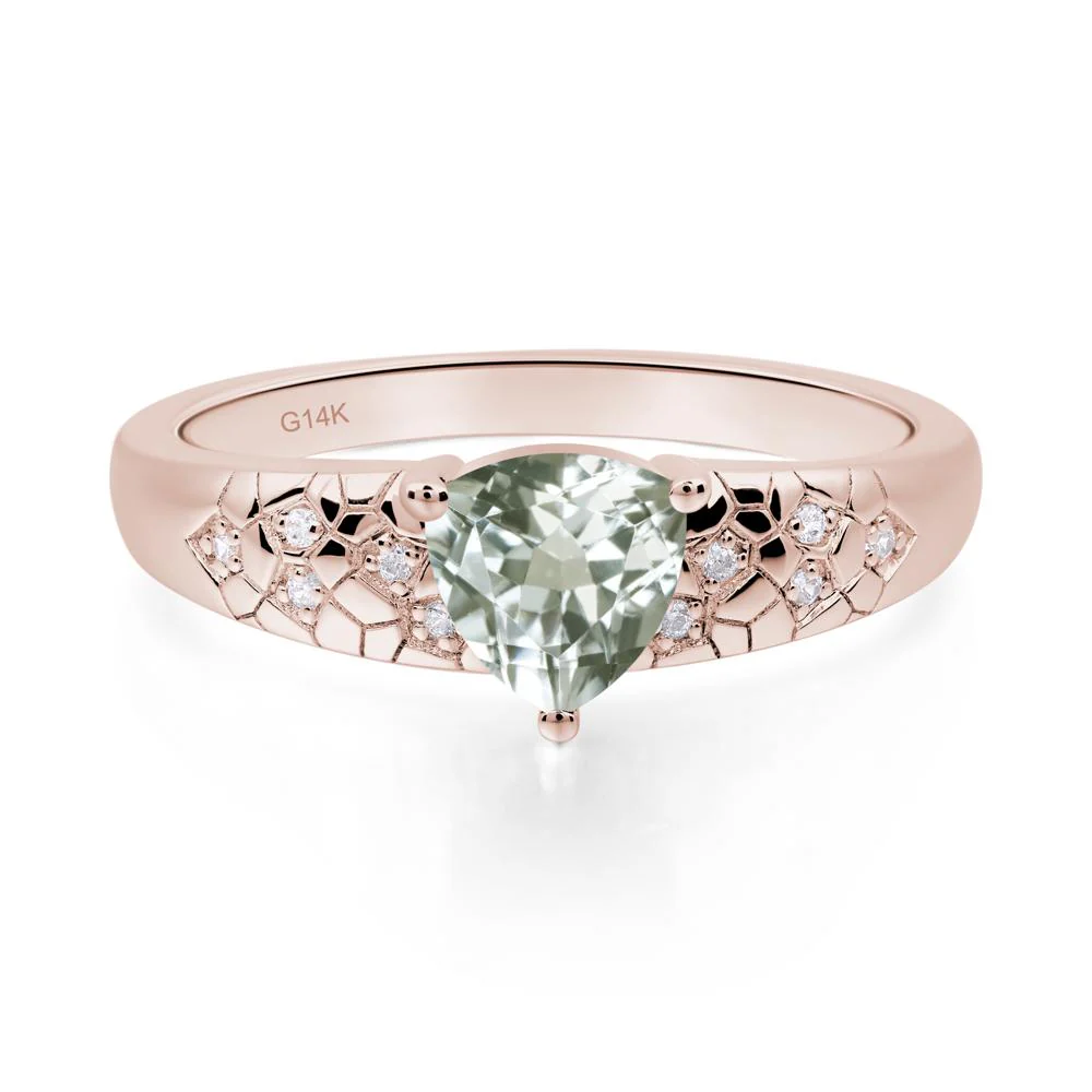 Green Amethyst Cracked Ring - Image 5