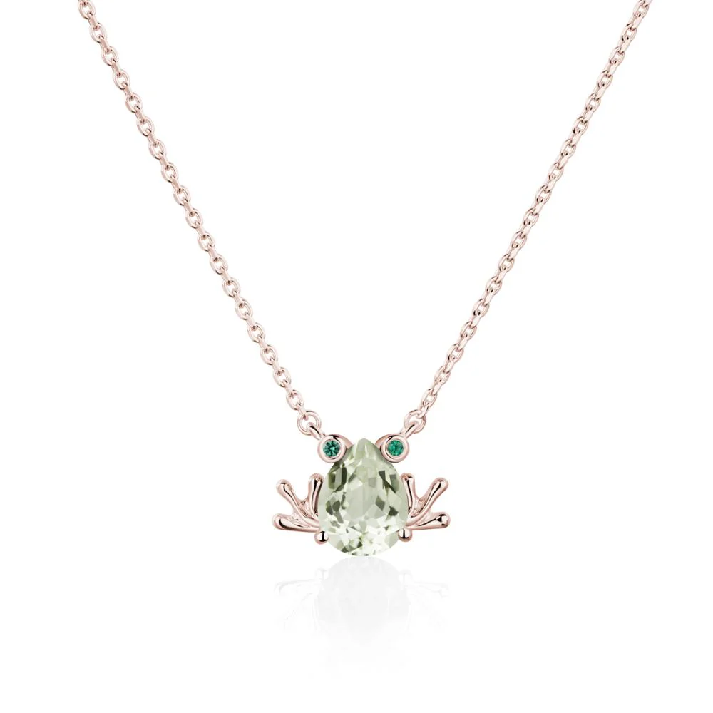 Green Amethyst Frog Necklace - Image 5