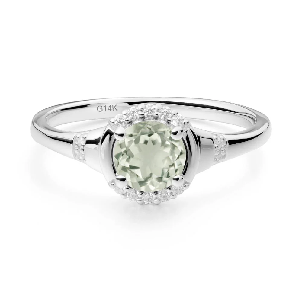 Green Amethyst Halo Statement Ring - Image 2