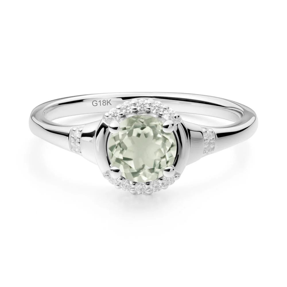 Green Amethyst Halo Statement Ring - Image 3