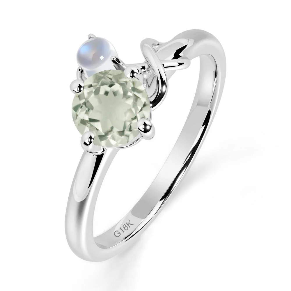 Green Amethyst Infinity Symbol Ring - Image 2
