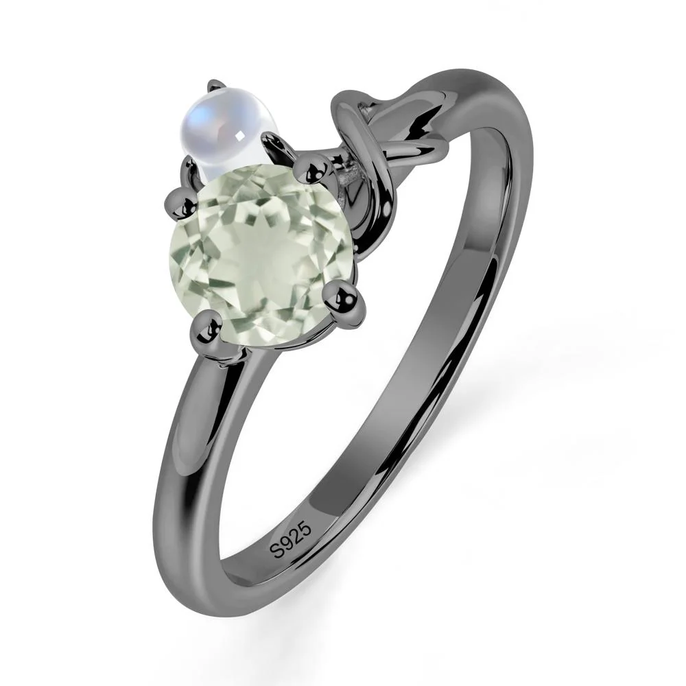 Green Amethyst Infinity Symbol Ring - Image 9