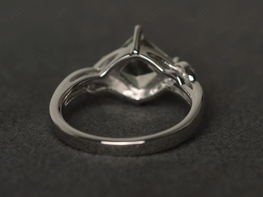Green Amethyst Kite Set Square Cut Ring - Image 31