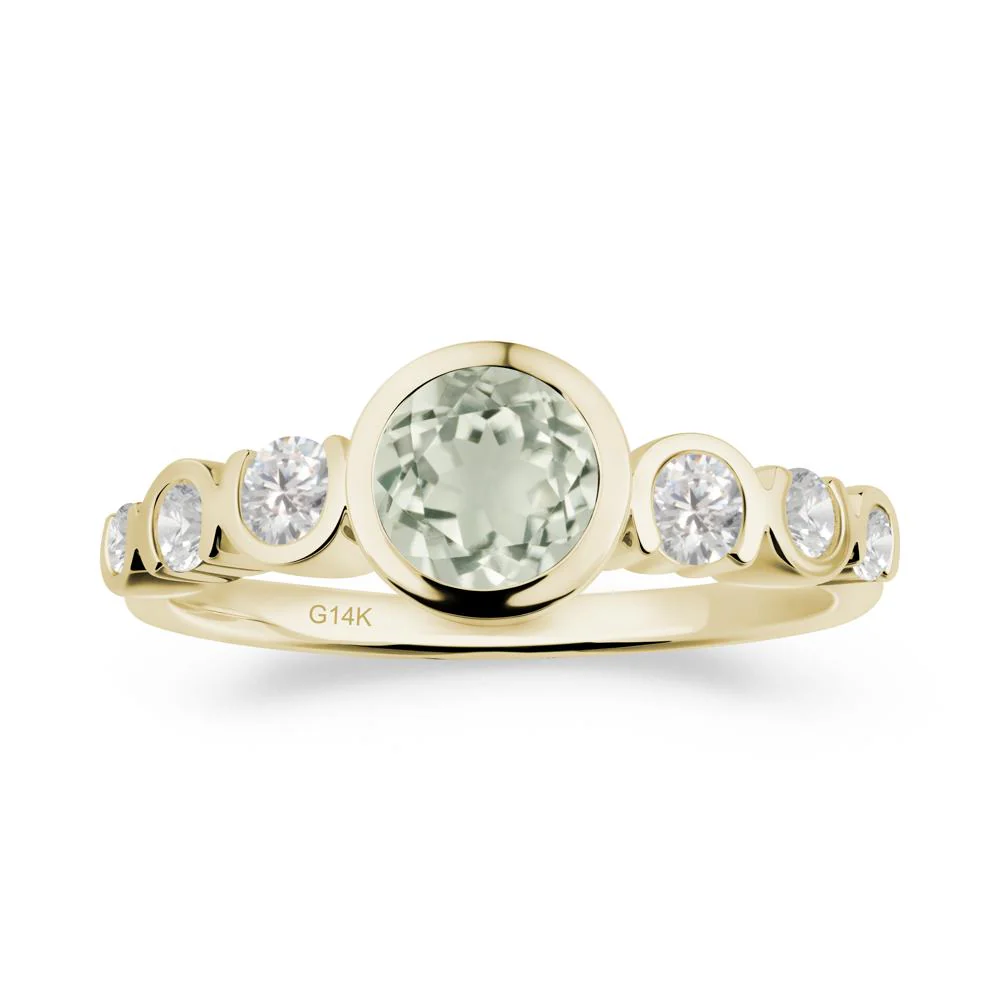 Green Amethyst Multi Stone Engagement Ring - Image 2