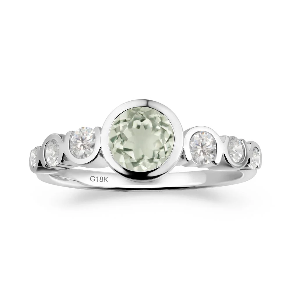 Green Amethyst Multi Stone Engagement Ring - Image 6