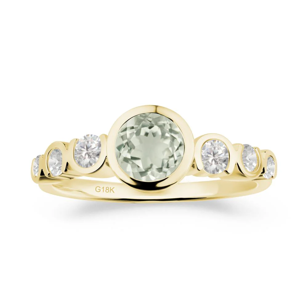 Green Amethyst Multi Stone Engagement Ring - Image 8