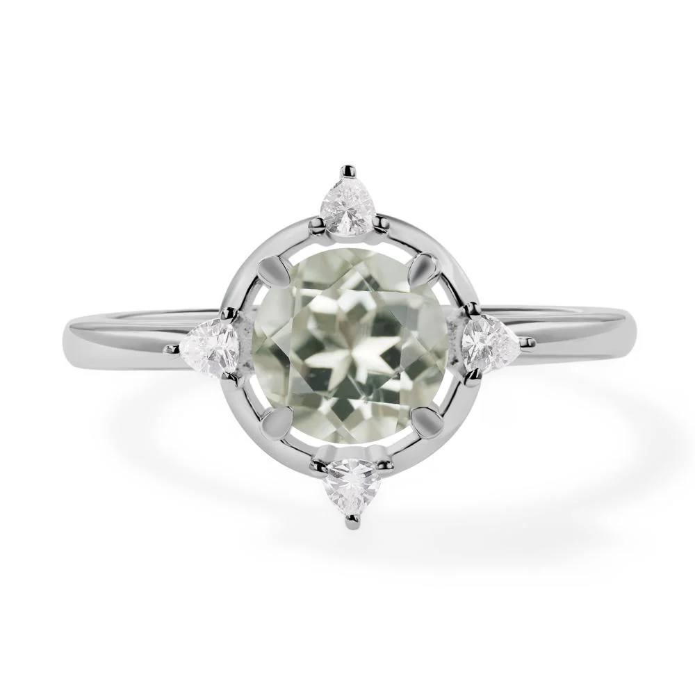 Green Amethyst Compass Setting Ring - Image 6