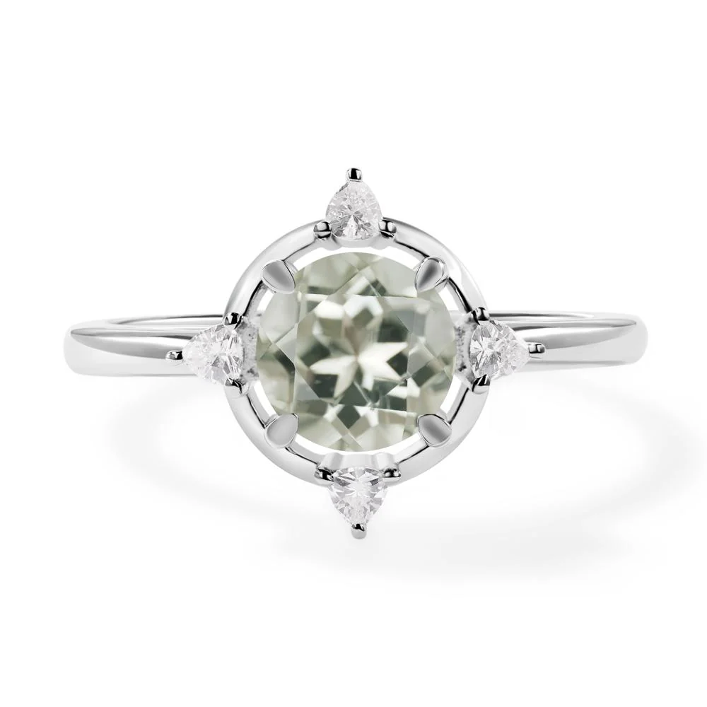 Green Amethyst Compass Setting Ring - Image 7
