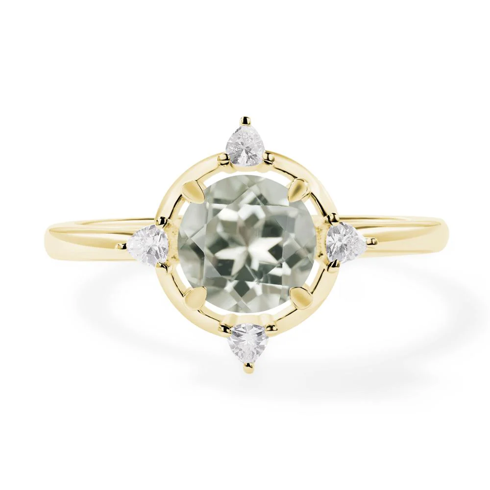 Green Amethyst Compass Setting Ring - Image 8