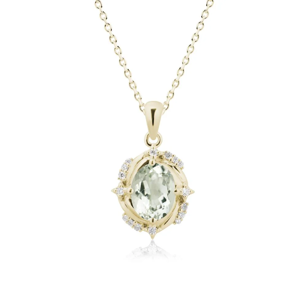 Green Amethyst Shooting Star Necklace - Image 4