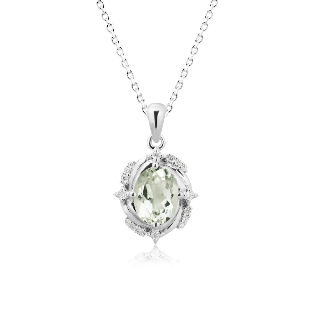 Green Amethyst Shooting Star Necklace - Image 9