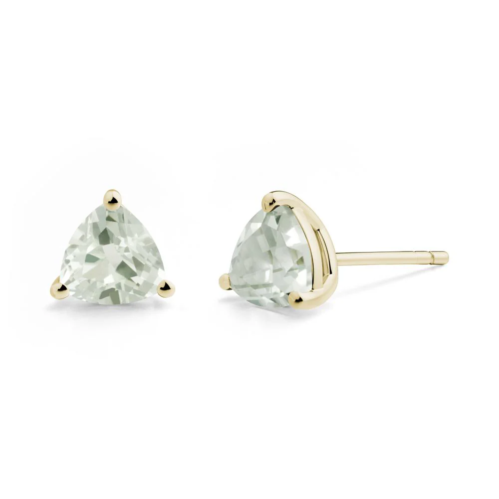 Green Amethyst Stud Earrings - Image 5