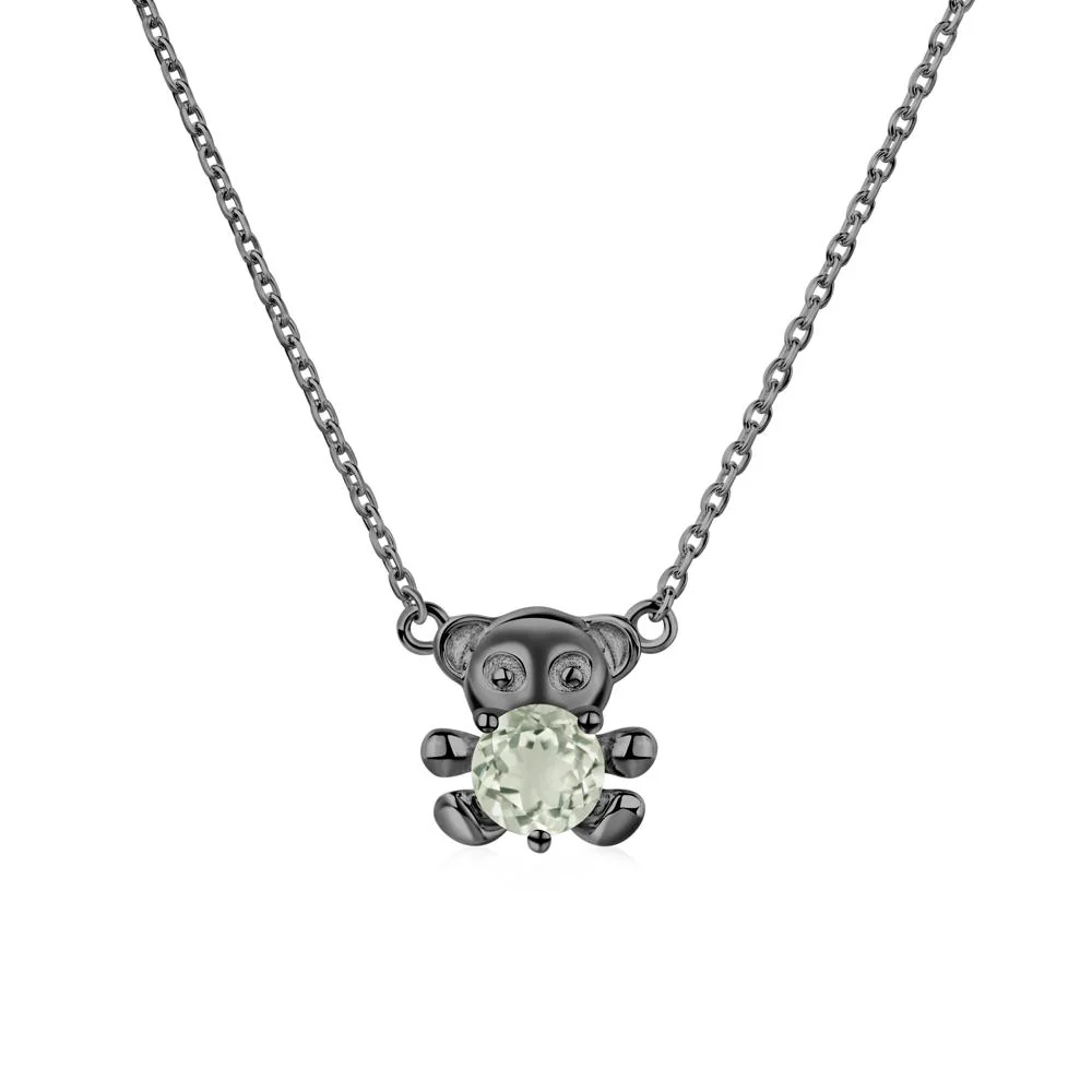Green Amethyst Teddy Bear Necklace - Image 3
