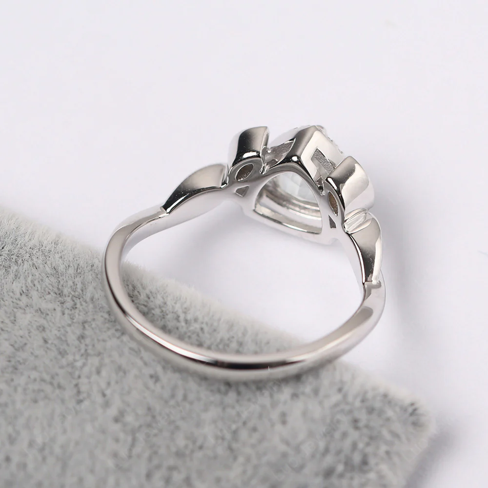 Green Amethyst Twisted Leaf Ring - Image 4