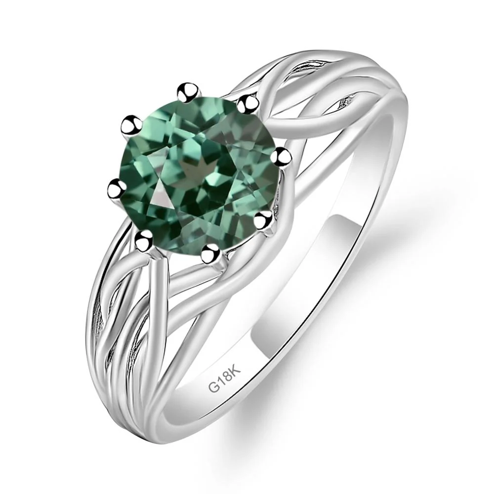 Green Sapphire Intertwined Ring - Image 7