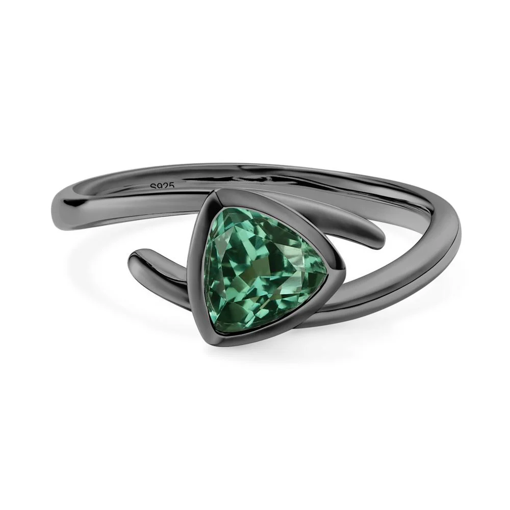 Bezel Set Green Sapphire Ring - Image 2