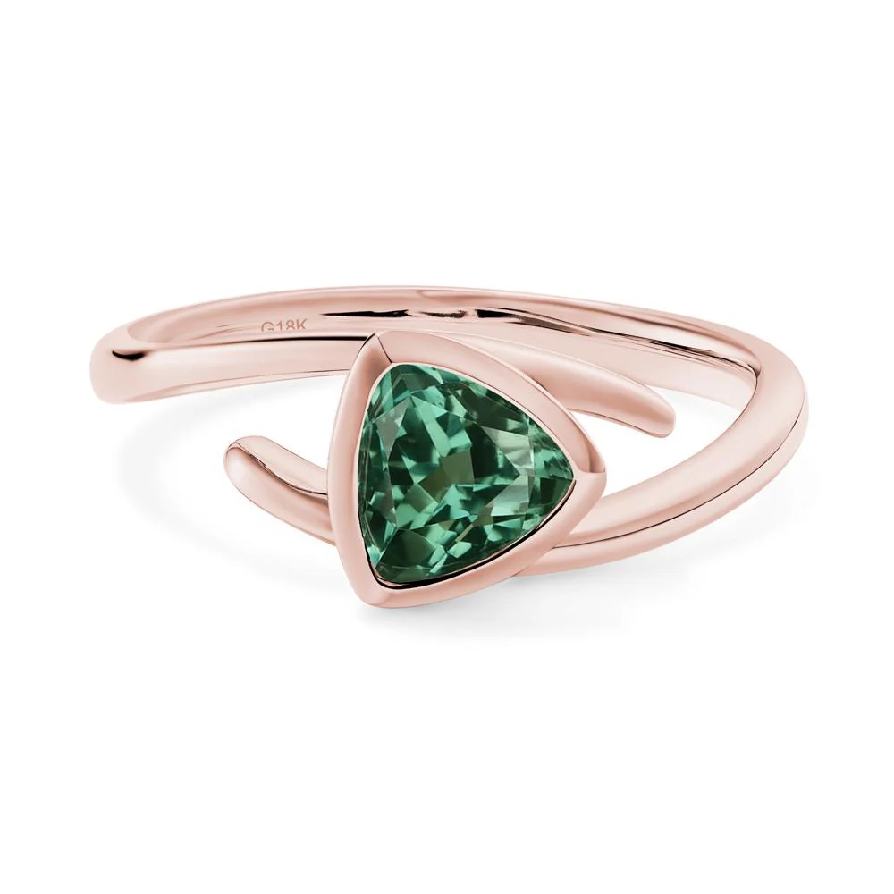 Bezel Set Green Sapphire Ring - Image 6