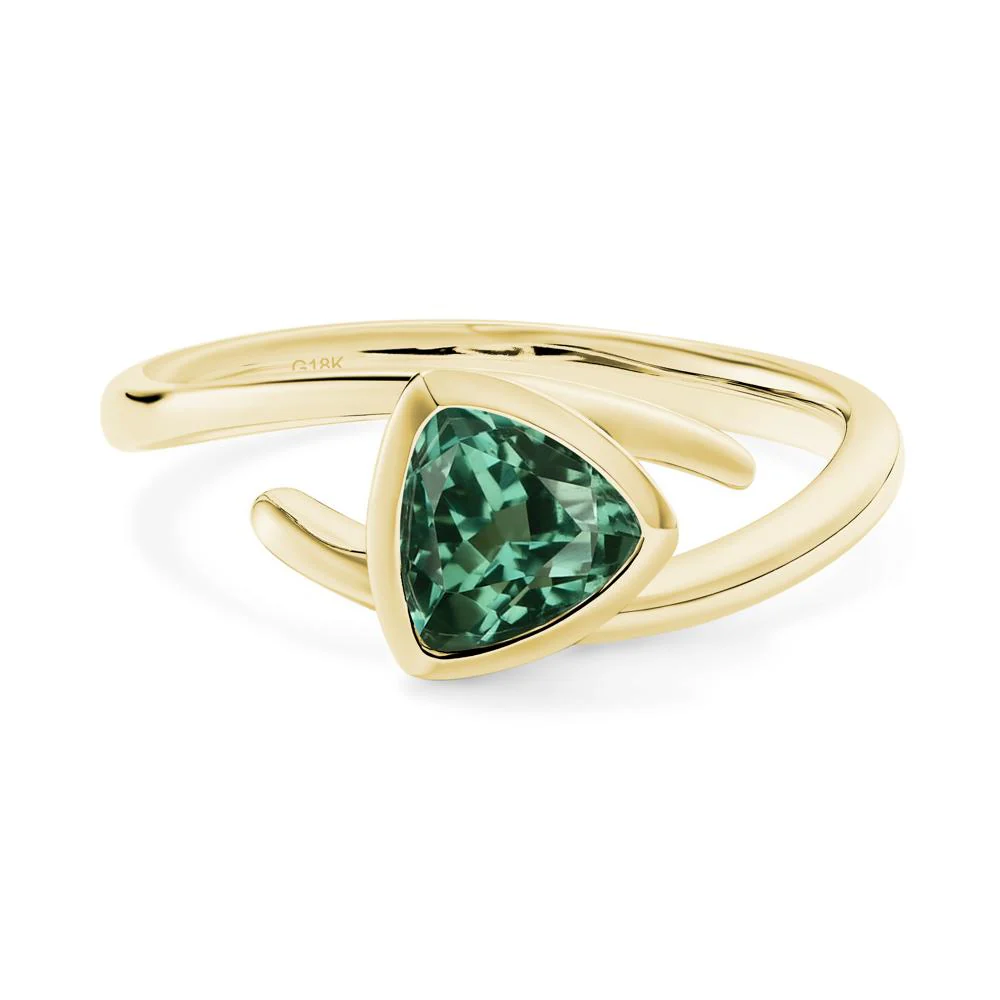 Bezel Set Green Sapphire Ring - Image 8