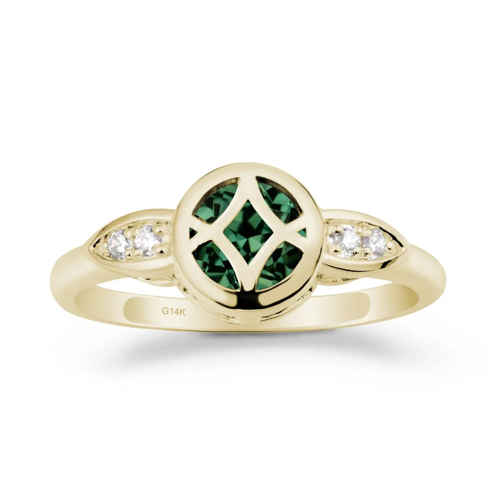 Green Sapphire Celtic Knot Ring - Image 3