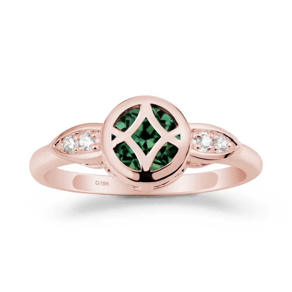 Green Sapphire Celtic Knot Ring - Image 4