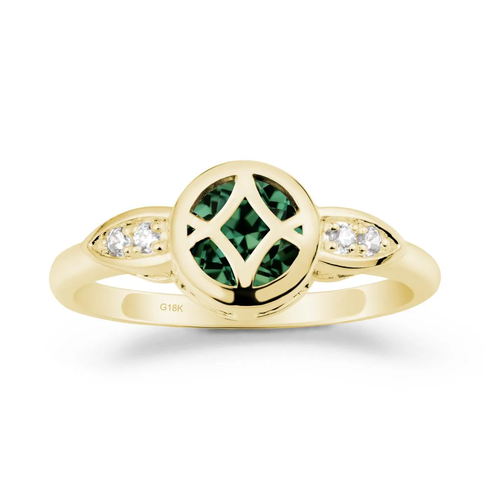 Green Sapphire Celtic Knot Ring - Image 6