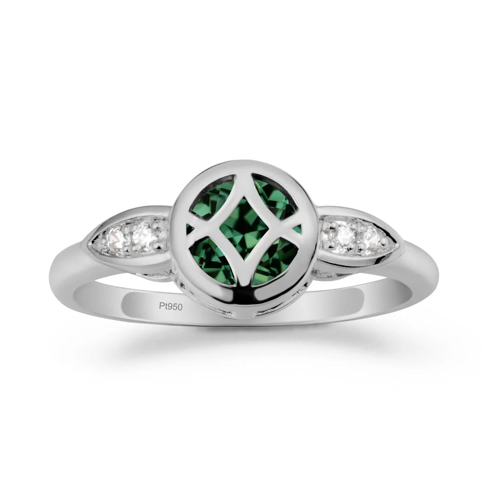 Green Sapphire Celtic Knot Ring - Image 8