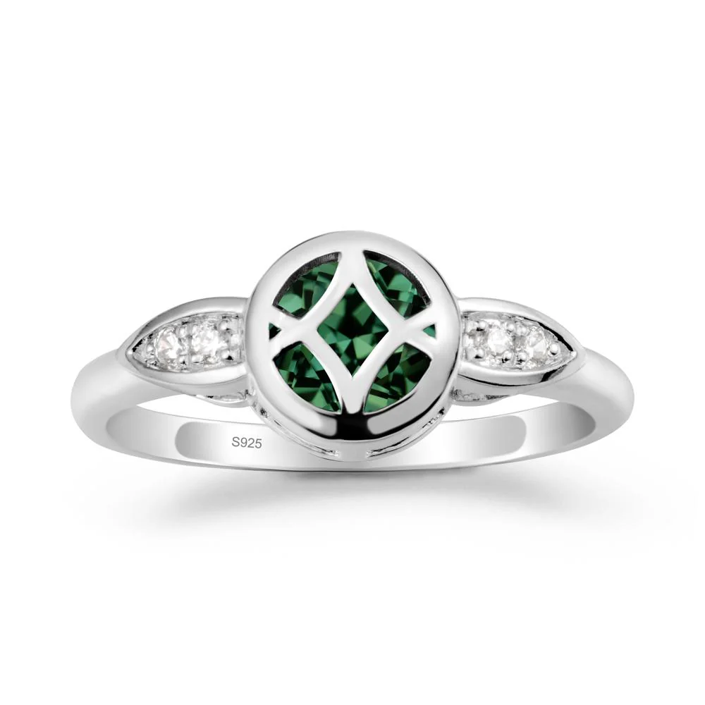 Green Sapphire Celtic Knot Ring - Image 9
