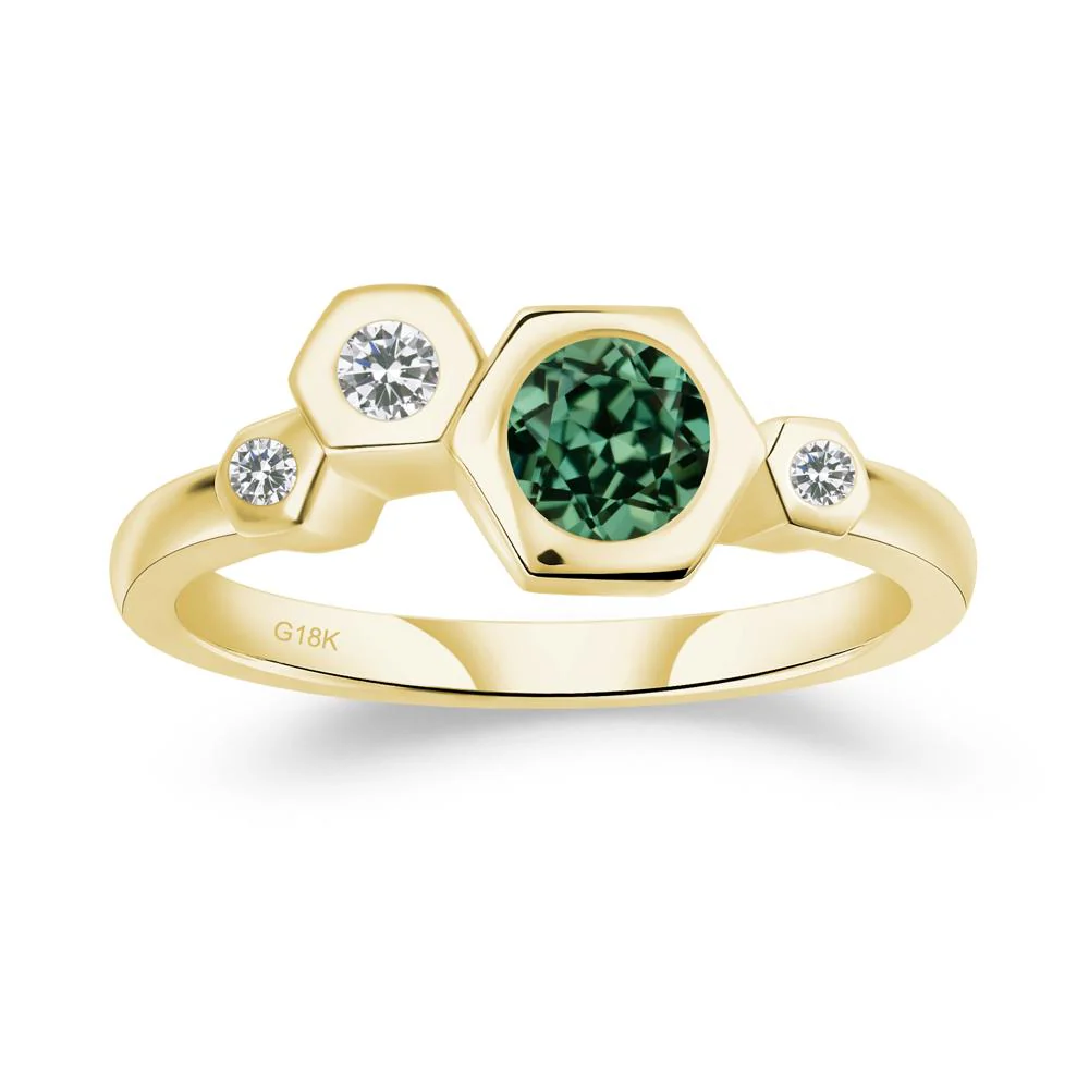 Green Sapphire Constellation Engagement Ring - Image 7