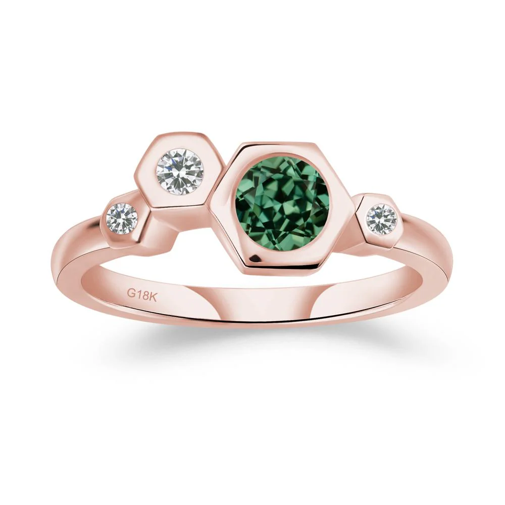 Green Sapphire Constellation Engagement Ring - Image 8
