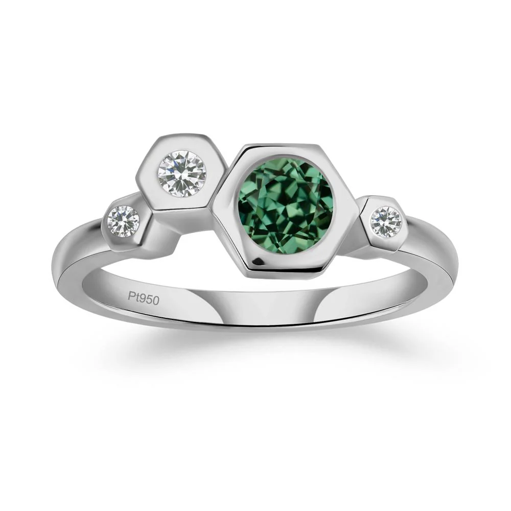 Green Sapphire Constellation Engagement Ring - Image 9