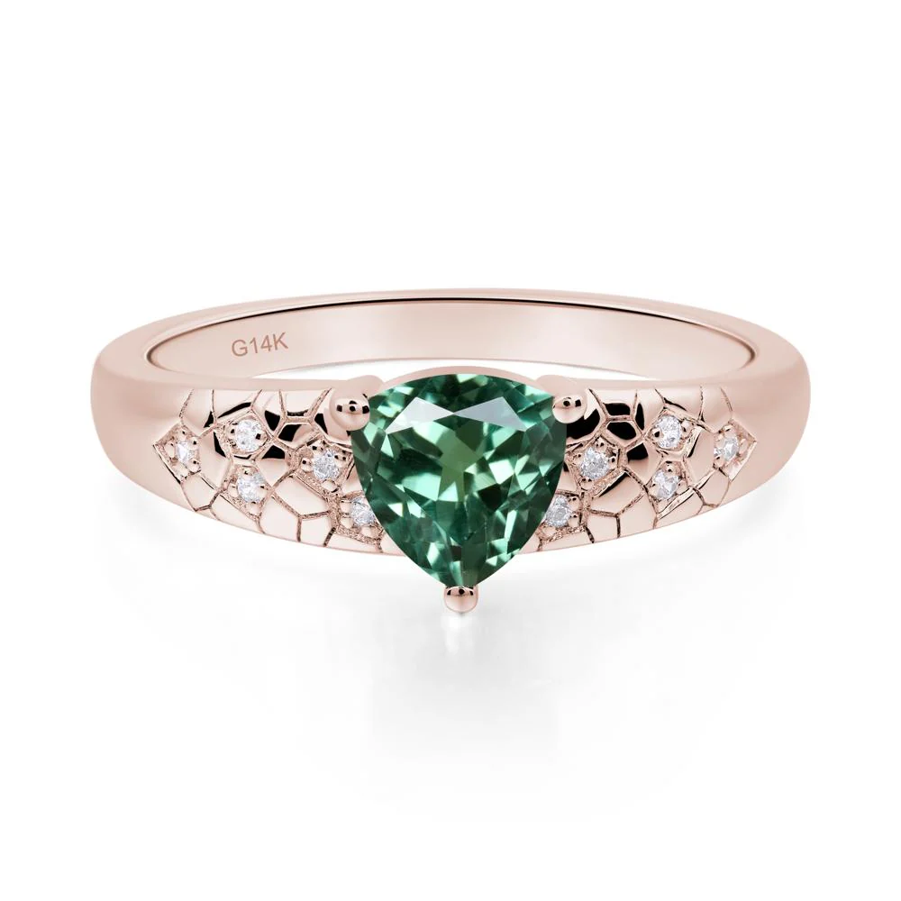 Green Sapphire Cracked Ring - Image 4