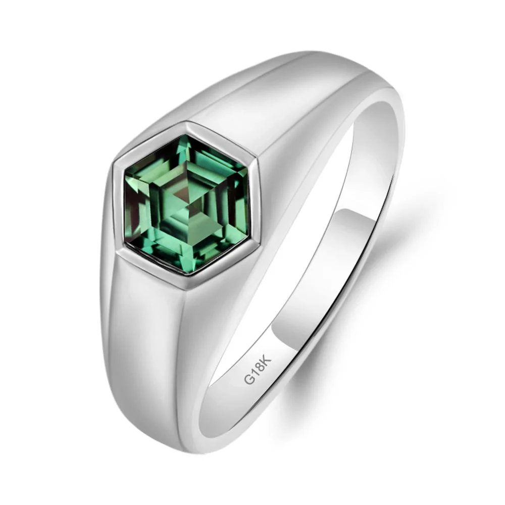 Green Sapphire Men's Ring