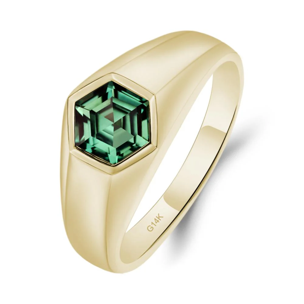 Green Sapphire Men's Ring - Image 2