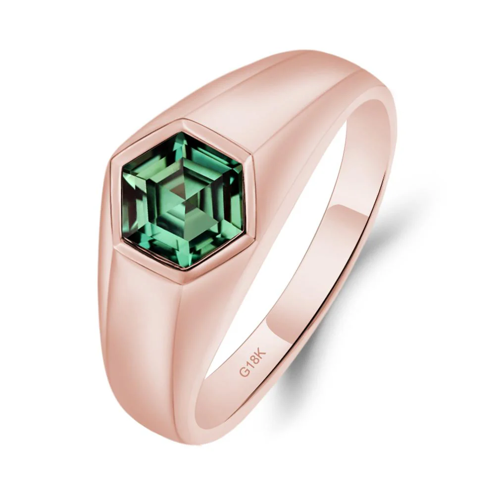 Green Sapphire Men's Ring - Image 8