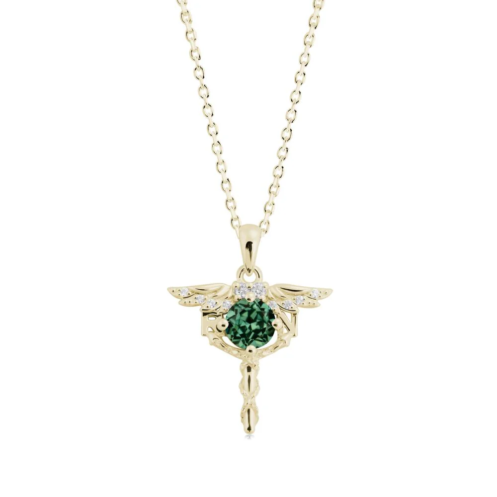 Green Sapphire Necklace for Registered Nurse Graduation - Image 2