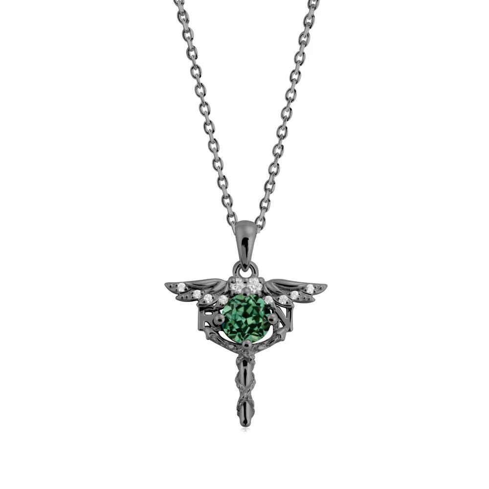 Green Sapphire Necklace for Registered Nurse Graduation - Image 3