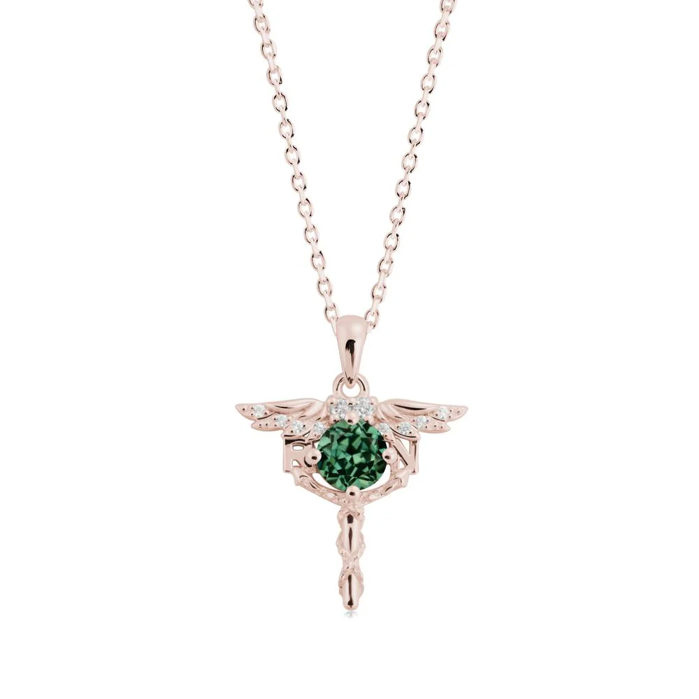 Green Sapphire Necklace for Registered Nurse Graduation - Image 4