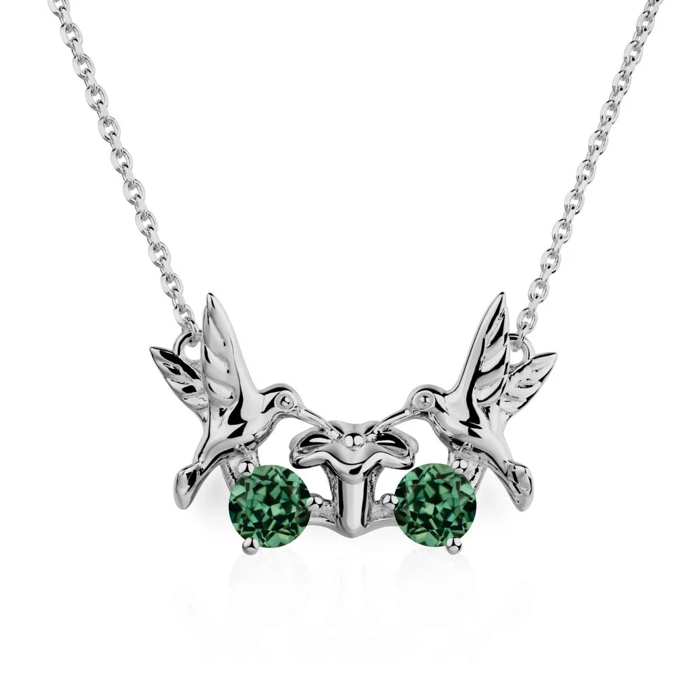 Green Sapphire Necklace Hummingbird - Image 6