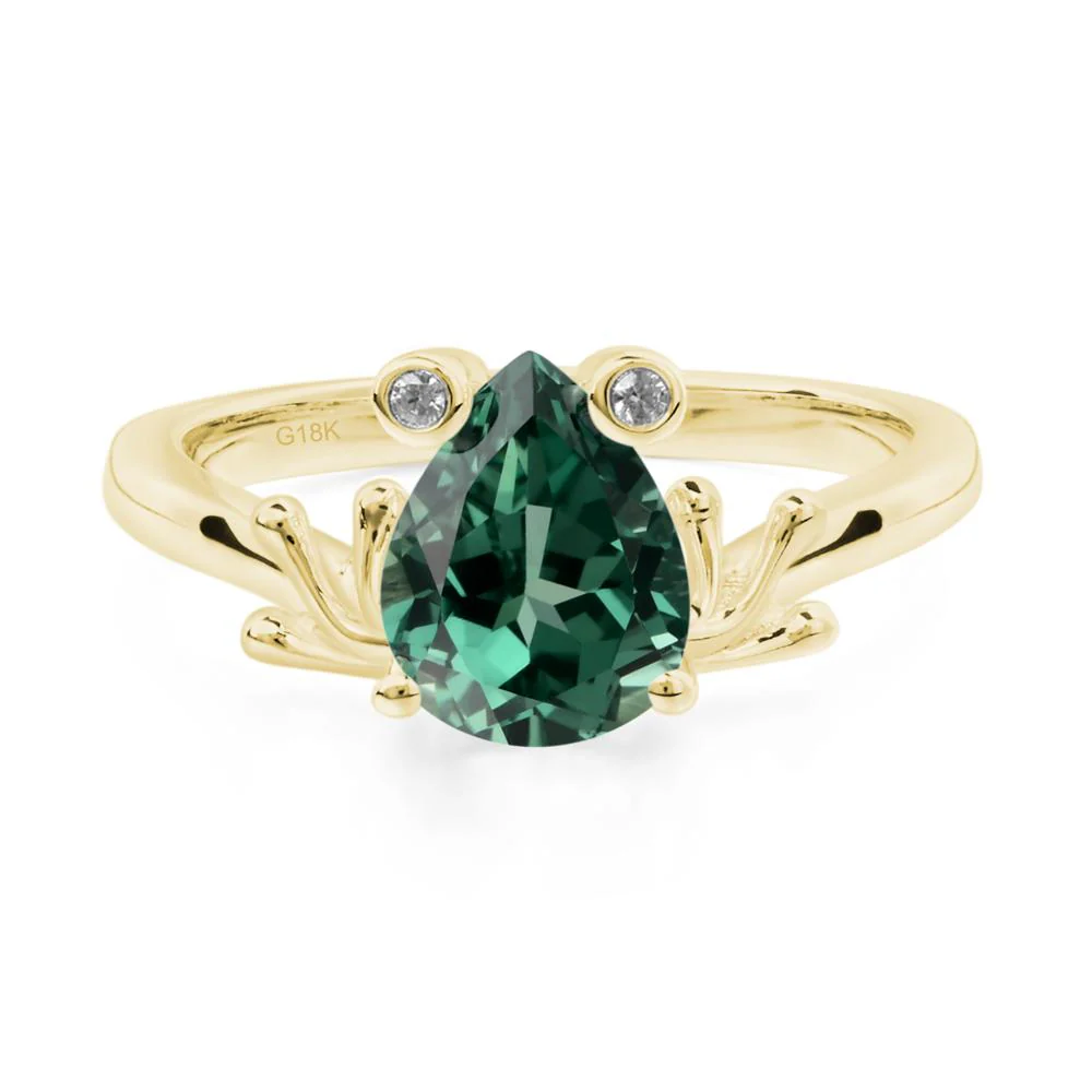 Green Sapphire Frog Ring - Image 4