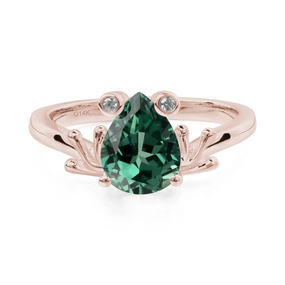 Green Sapphire Frog Ring - Image 5
