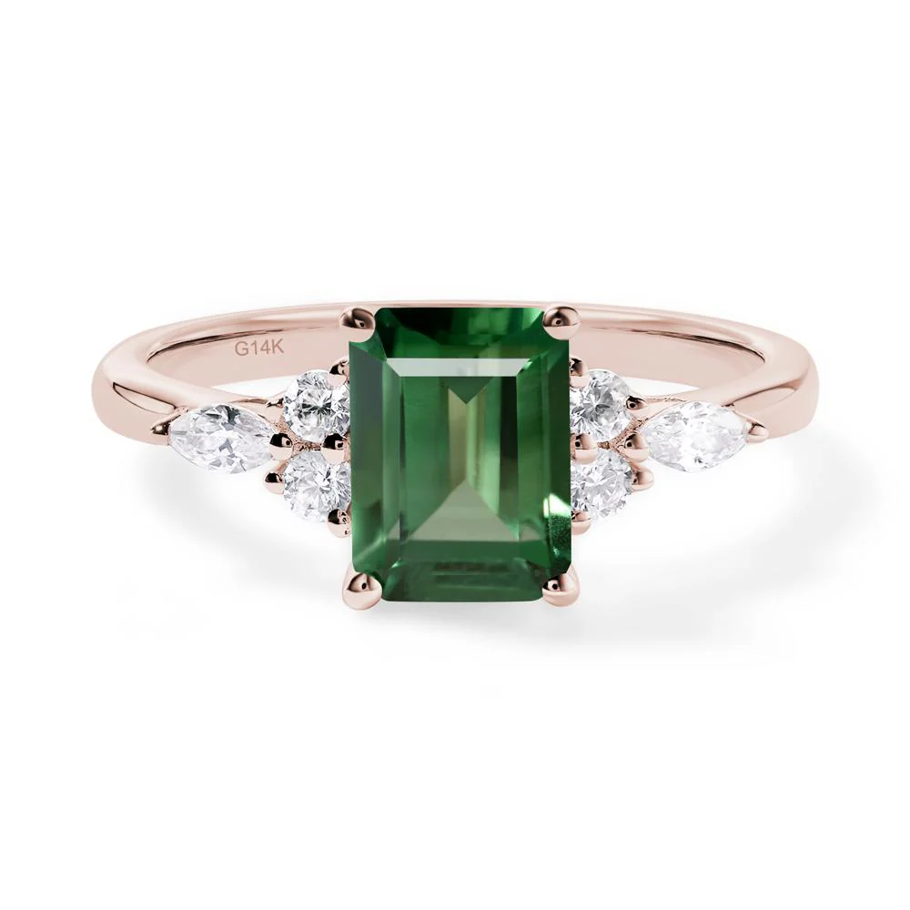Simple Emerald Cut Green Sapphire Ring - Image 9