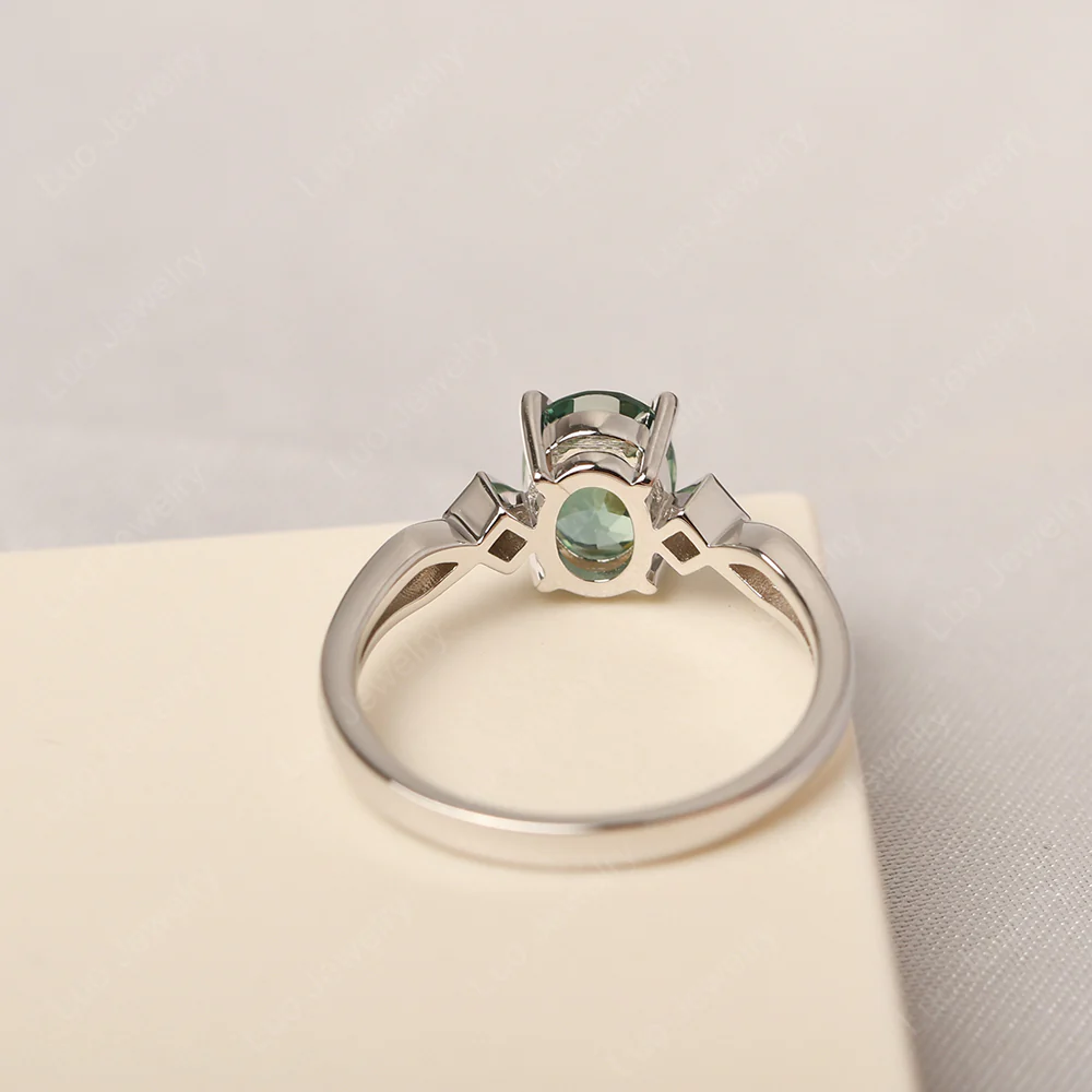 Antique Style Green Sapphire Ring - Image 3