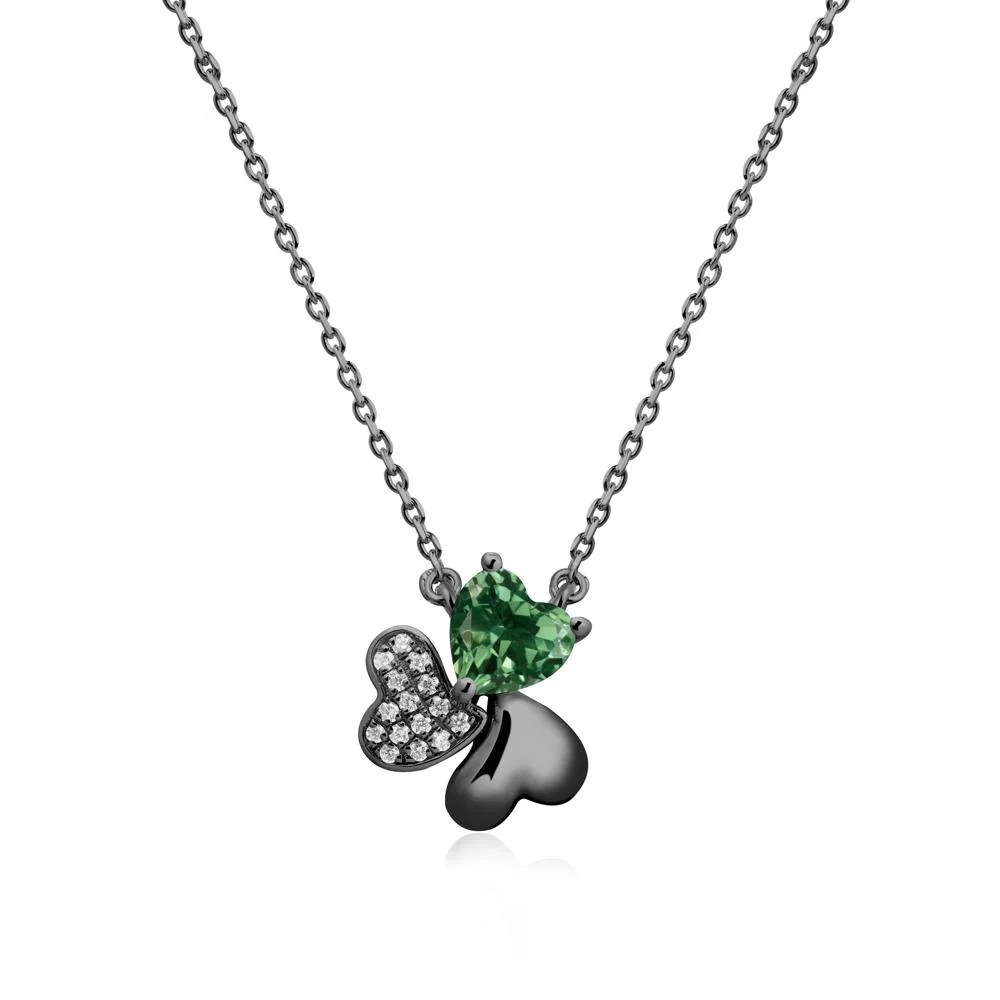 Green Sapphire Shamrock Necklace - Image 7